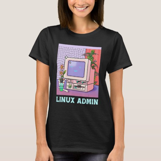 Linux管理者LinuxペンギンLinux情報スキル Tシャツ (正面)