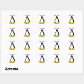 Linux製品とデザイン ラウンドシール (シート)