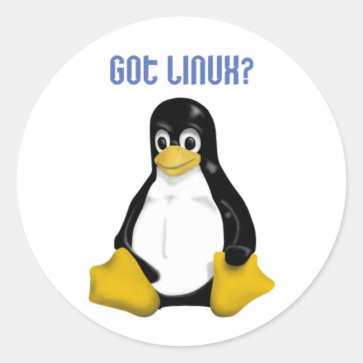 Linux製品とデザイン ラウンドシール (正面)