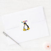 Linux製品とデザイン ラウンドシール (封筒)