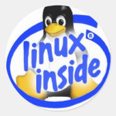 linux1 ラウンドシール (正面)