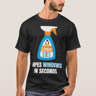 Linux おもしろい WindowsクリーナクラシックーTシャツ Tシャツ