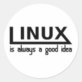 Linux ラウンドシール (正面)