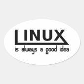 Linux 楕円形シール (正面)