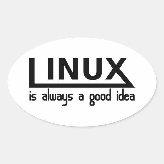Linux 楕円形シール (正面)