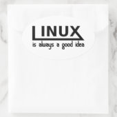 Linux 楕円形シール (バッグ)