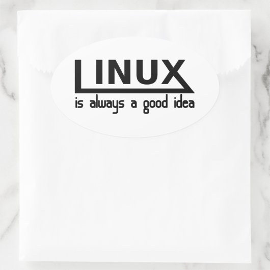Linux 楕円形シール (バッグ)