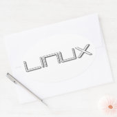 LINUX 楕円形シール (封筒)