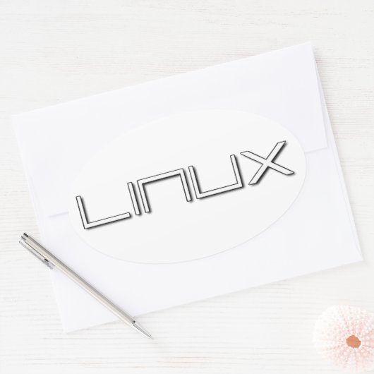 LINUX 楕円形シール (封筒)