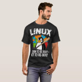 Linux - 生まれながらにしてルートたれ tシャツ (正面フル)
