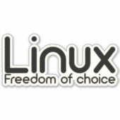 Linux – 自由な選択 シール (正面)