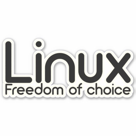 Linux – 自由な選択 シール (正面)