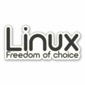 Linux – 自由な選択 シール (正面)