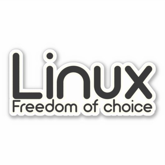 Linux – 自由な選択 シール (正面)