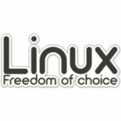 Linux – 自由な選択 シール (正面)