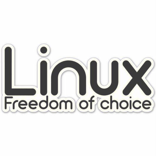 Linux – 自由な選択 シール (正面)