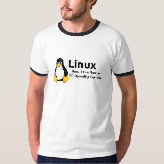 Linux: 自由な、開いた源のTシャツ Tシャツ