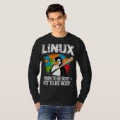 Linux - 誕生して根となる tシャツ (正面フル)