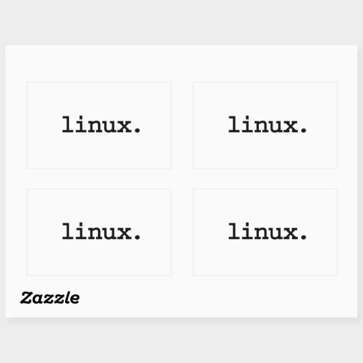 linux 長方形シール (シート)