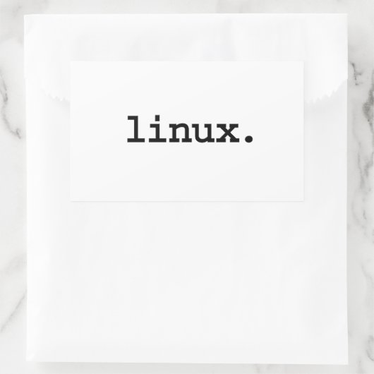 linux 長方形シール (バッグ)