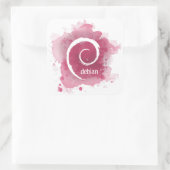 Linux Debian スクエアシール (バッグ)