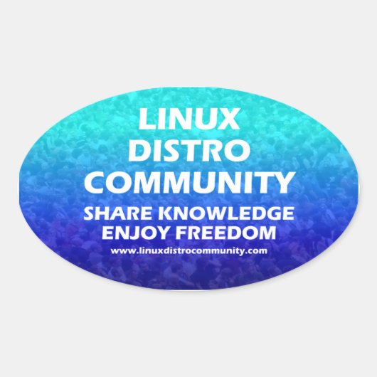 Linux Distro Community Ovalスタンプ 楕円形シール (正面)