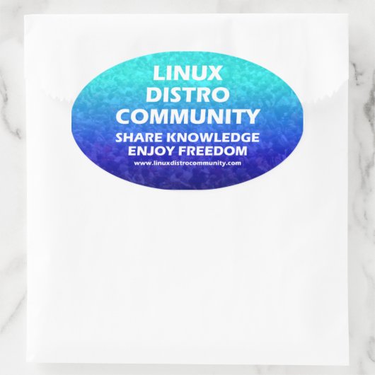Linux Distro Community Ovalスタンプ 楕円形シール (バッグ)
