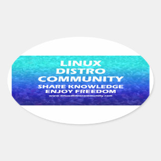Linux Distro Community Ovalスタンプ 楕円形シール