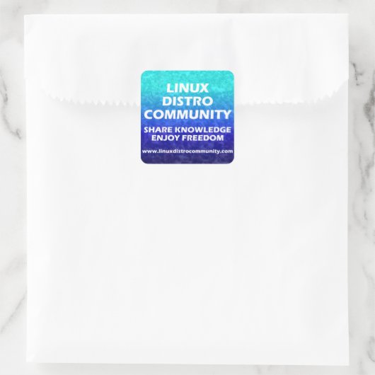 Linux Distro Community Squareステッカー2サイズ スクエアシール (バッグ)