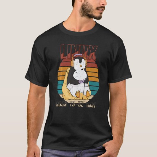 Linux Gamer Root Party Cool Penguin Nerd Programme Tシャツ (正面)