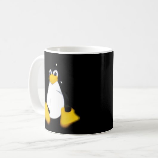 Linux Grey Small コーヒーマグカップ (正面左)