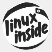 Linux inside ラウンドシール (正面)