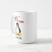 Linux Large Coffee Mug （右） - Microsoft Free コーヒーマグカップ (正面左)