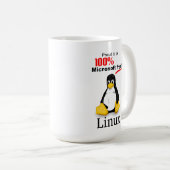 Linux Large Coffee Mug (離れ) -  Microsoft Free コーヒーマグカップ (正面右)