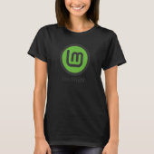 Linux MintオペレーティングシステムGreen Debian Ubuntu So Tシャツ (正面)