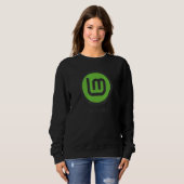 Linux Mint オペレーティングシステム グリーン Debian Ubuntu なので スウェットシャツ (正面フル)