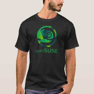 Linux openSUSEのラバータグラインとロゴオープンソースO Tシャツ