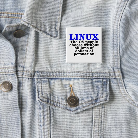 Linux。 OSの人々は…選びます 缶バッジ (インサイチュ)