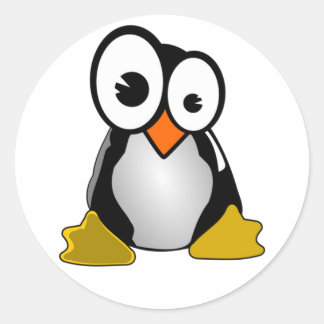 Linux Penguinステッカー ラウンドシール