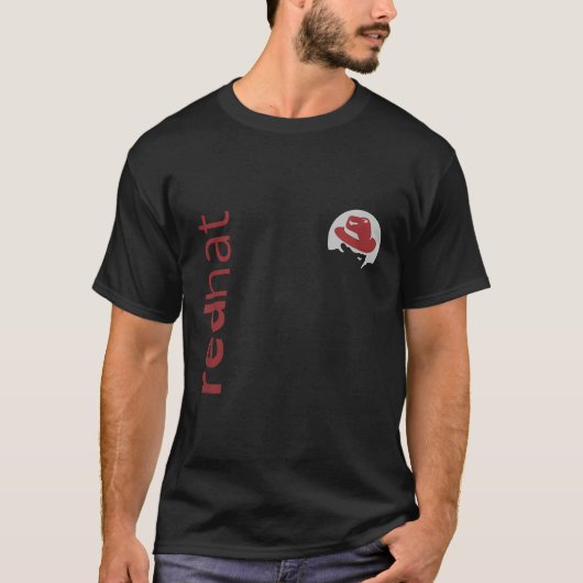 Linux Red Hat ファンTシャツ Tux ペンギン オープンソース OS L Tシャツ (正面)