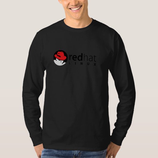 Linux redhat lover tee Penguin TuxオープンソースOs Tシャツ (正面)