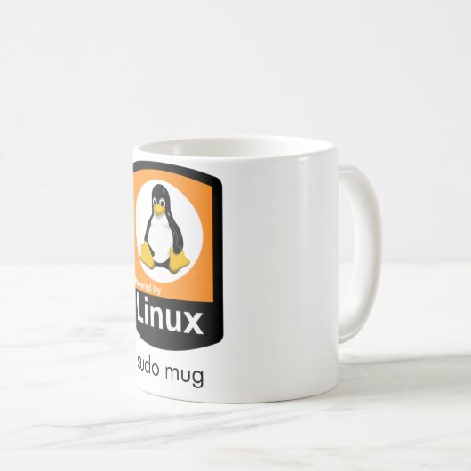 Linux - sudo Mug コーヒーマグカップ (正面右)