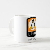 Linux - sudo Mug コーヒーマグカップ (正面左)