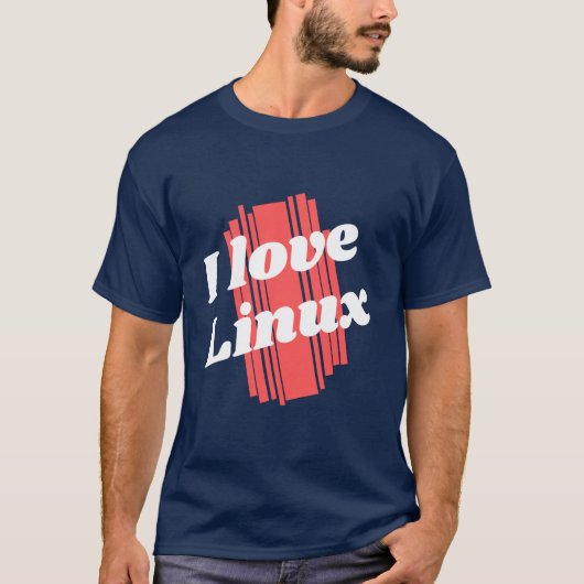 Linux Tシャツが大好き Tシャツ (正面)