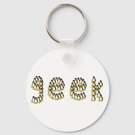 Linux Tuxギーク キーホルダー (正面)