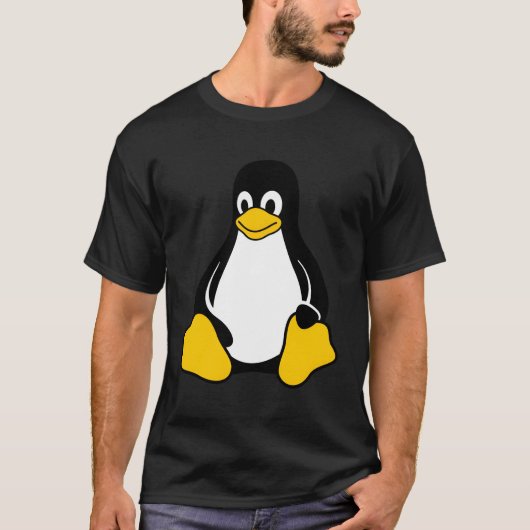 Linux Tux Penguinオープンソースおたくギーク Tシャツ (正面)