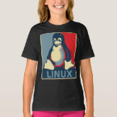 Linux tux penguin obamaポスタークラシックTシャツ Tシャツ (正面)