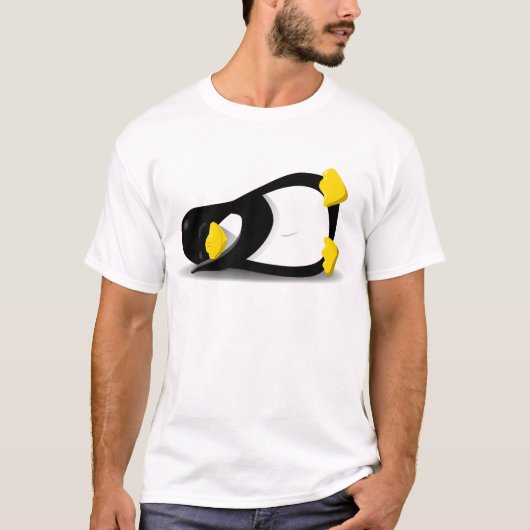 Linux Tux sleeping Tシャツ (正面)