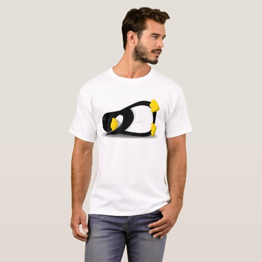 Linux Tux sleeping Tシャツ (正面フル)