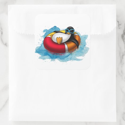 Linux Ubuntu スクエアシール (バッグ)